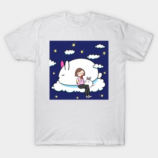 Sky Bunny Night sky T-Shirt